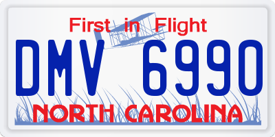 NC license plate DMV6990
