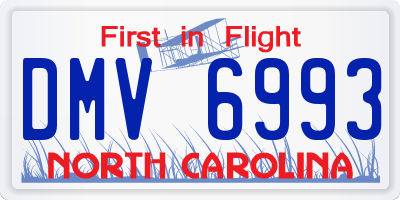 NC license plate DMV6993