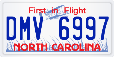 NC license plate DMV6997