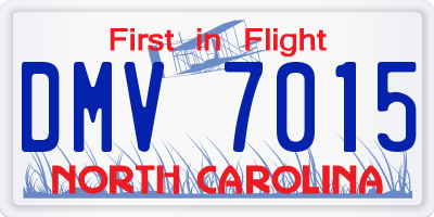 NC license plate DMV7015