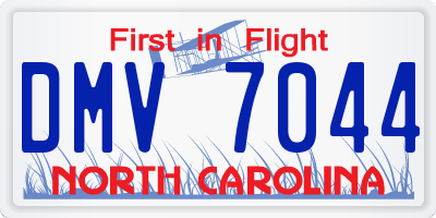 NC license plate DMV7044
