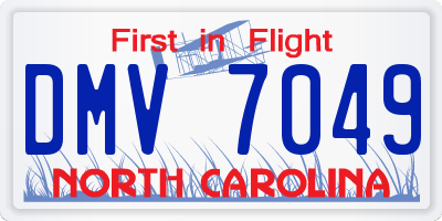 NC license plate DMV7049