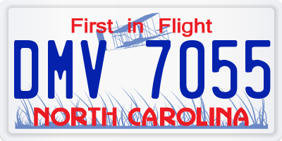 NC license plate DMV7055