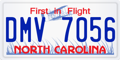 NC license plate DMV7056