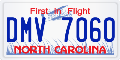 NC license plate DMV7060