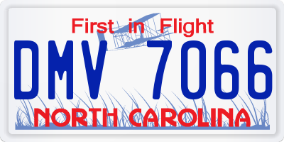 NC license plate DMV7066