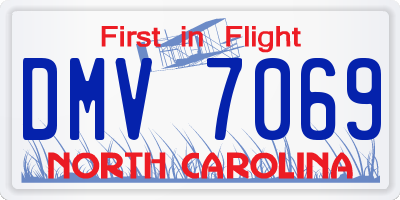 NC license plate DMV7069