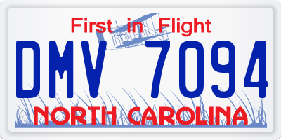 NC license plate DMV7094