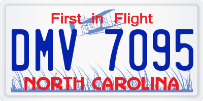 NC license plate DMV7095