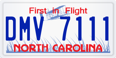NC license plate DMV7111