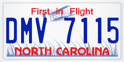 NC license plate DMV7115