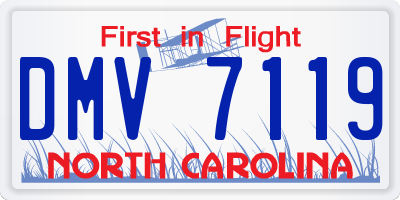 NC license plate DMV7119