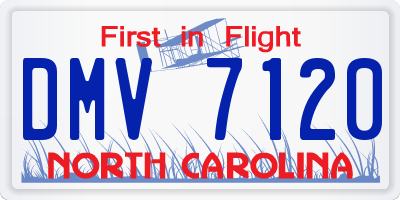 NC license plate DMV7120