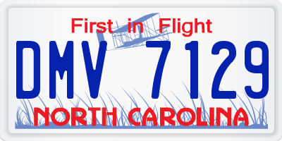 NC license plate DMV7129