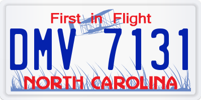 NC license plate DMV7131