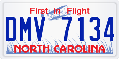 NC license plate DMV7134