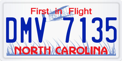 NC license plate DMV7135