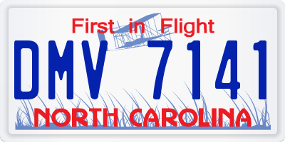NC license plate DMV7141