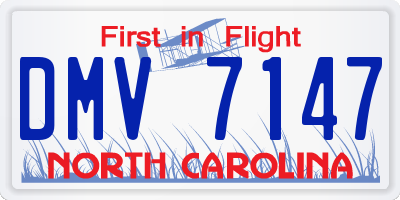 NC license plate DMV7147