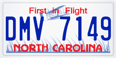 NC license plate DMV7149