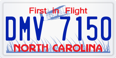 NC license plate DMV7150