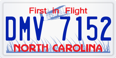 NC license plate DMV7152