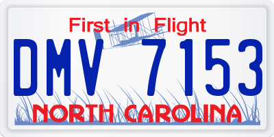 NC license plate DMV7153