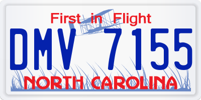 NC license plate DMV7155