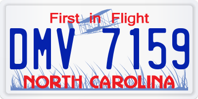 NC license plate DMV7159