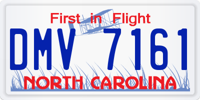NC license plate DMV7161