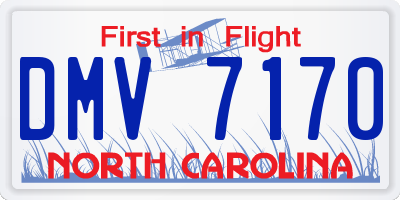 NC license plate DMV7170