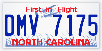NC license plate DMV7175