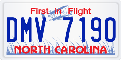 NC license plate DMV7190