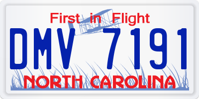 NC license plate DMV7191
