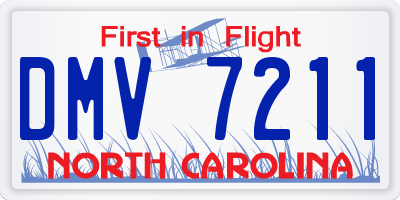 NC license plate DMV7211