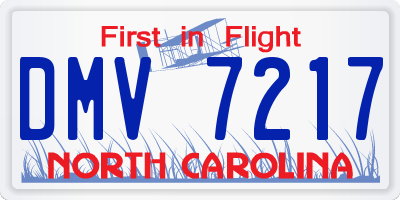 NC license plate DMV7217