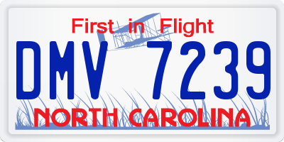NC license plate DMV7239