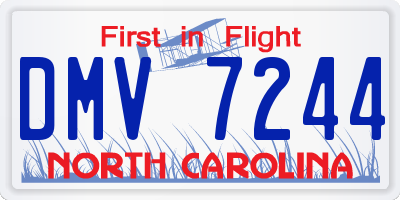 NC license plate DMV7244