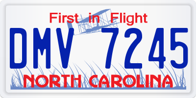 NC license plate DMV7245