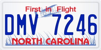 NC license plate DMV7246