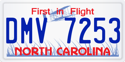 NC license plate DMV7253