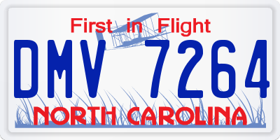 NC license plate DMV7264