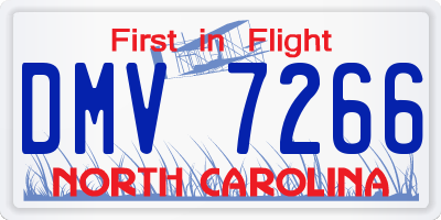NC license plate DMV7266