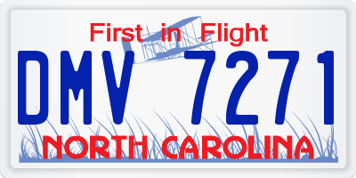 NC license plate DMV7271