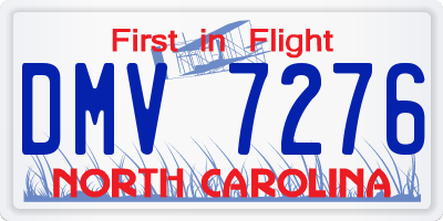 NC license plate DMV7276