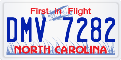 NC license plate DMV7282