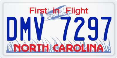 NC license plate DMV7297