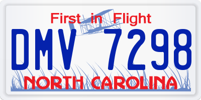 NC license plate DMV7298
