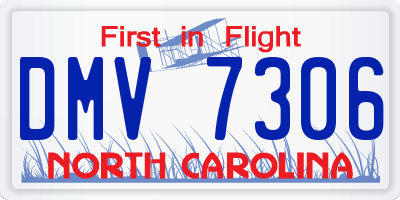 NC license plate DMV7306