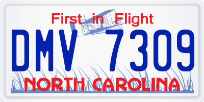 NC license plate DMV7309